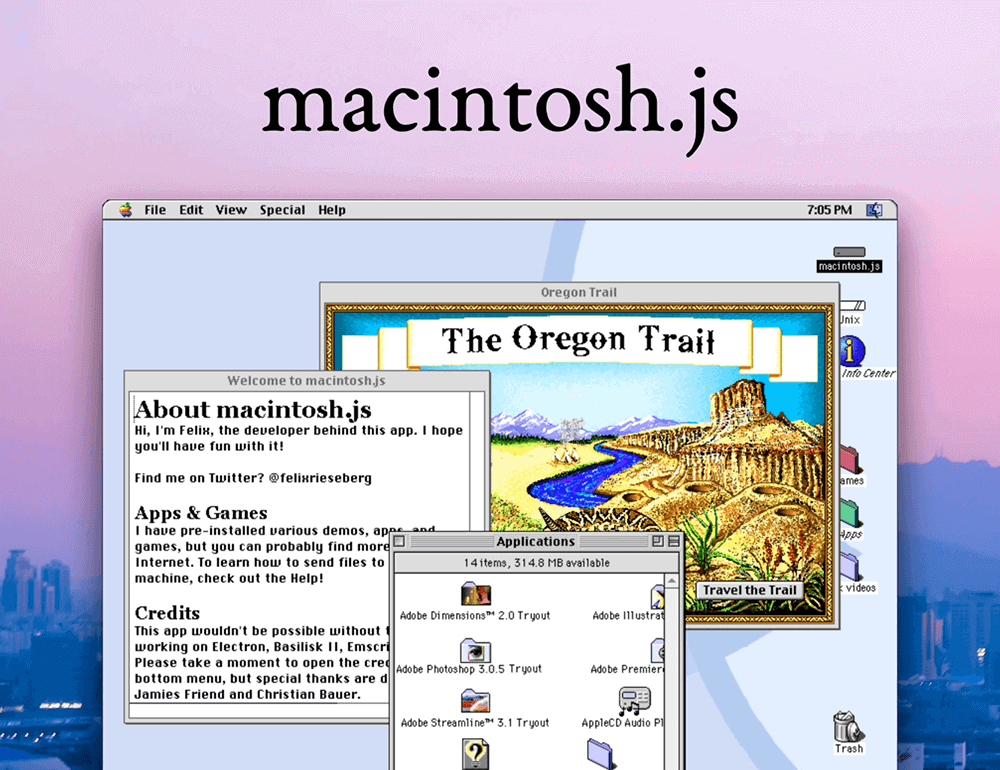 OLD Macを楽しむ。macintosh.js 編 | onebitious's BLOG